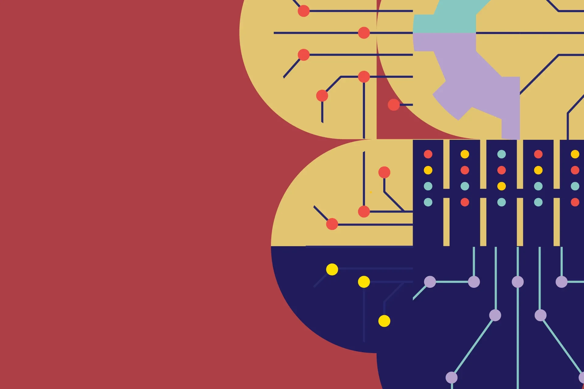 Abstract illustration representing artificial intelligence technology