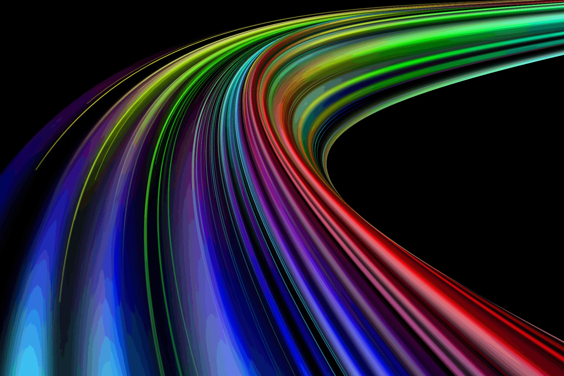 Abstract colorful lines representing the concept of servitization