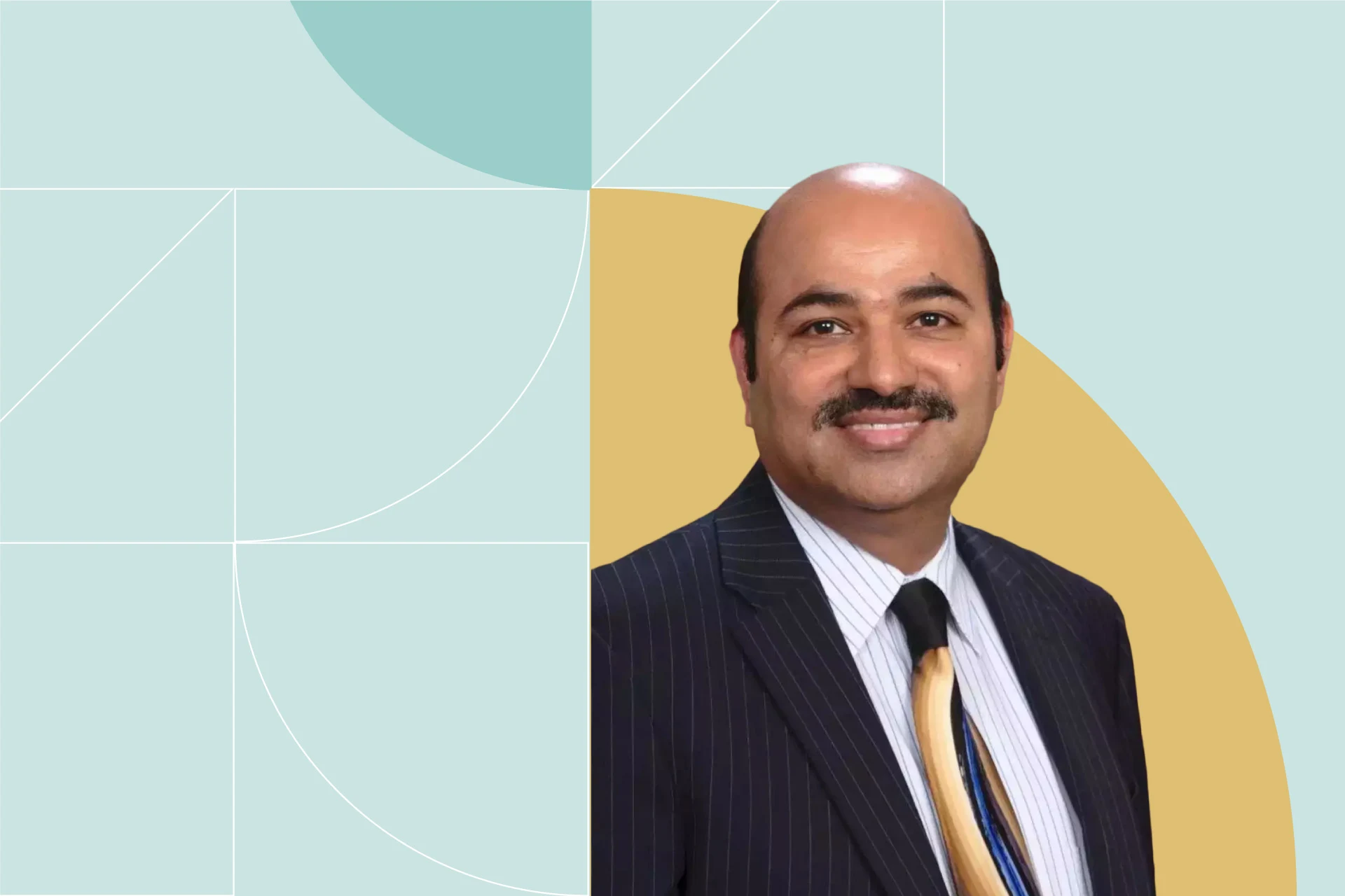 Executive in suit and tie accompanying article on generative AI for enterprises.