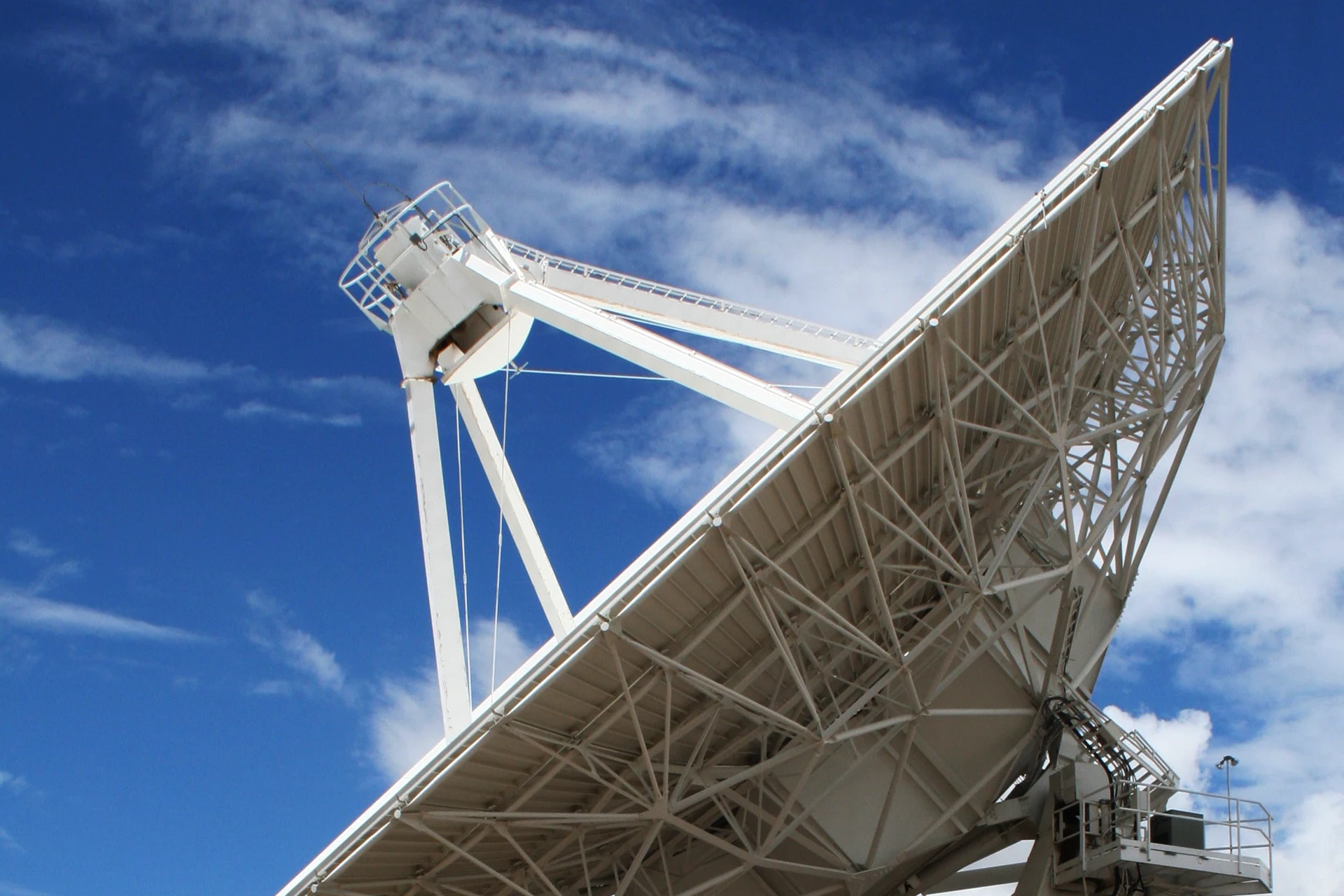 Satellite dish at a broadcasting facility for audience research project