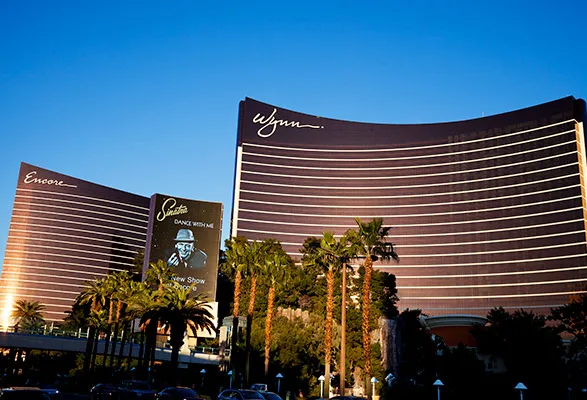 Wynn Las Vegas hotel exterior with palm trees for Guidewire Connections 2018