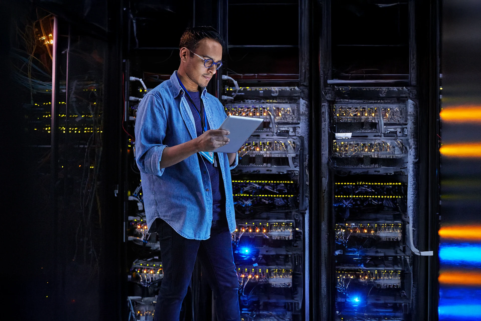 Managing servers and monitoring cloud infrastructure in a modern data center.