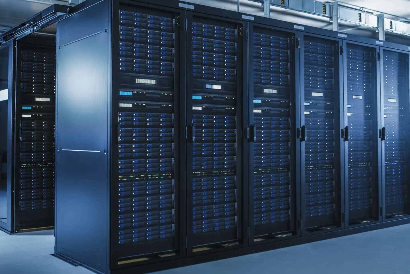 Data servers representing digital infrastructure for banking transformation