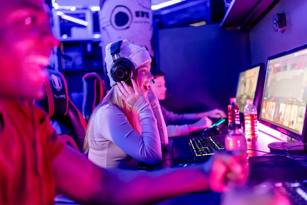 Creative team developing media and entertainment platforms using digital innovation