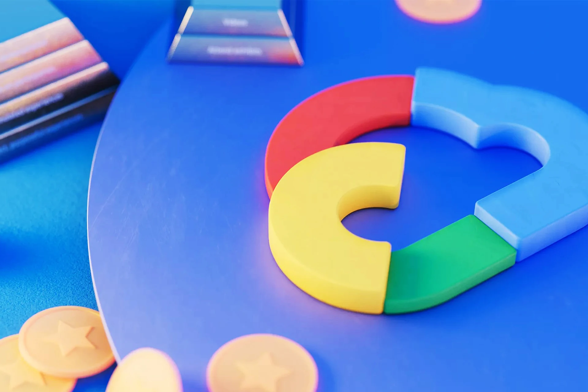 Colorful interlocking shapes representing Google Learning Architecture