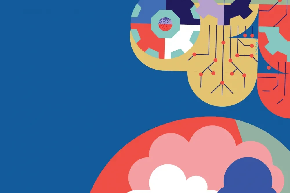 Abstract illustration representing technology milestones in organizations