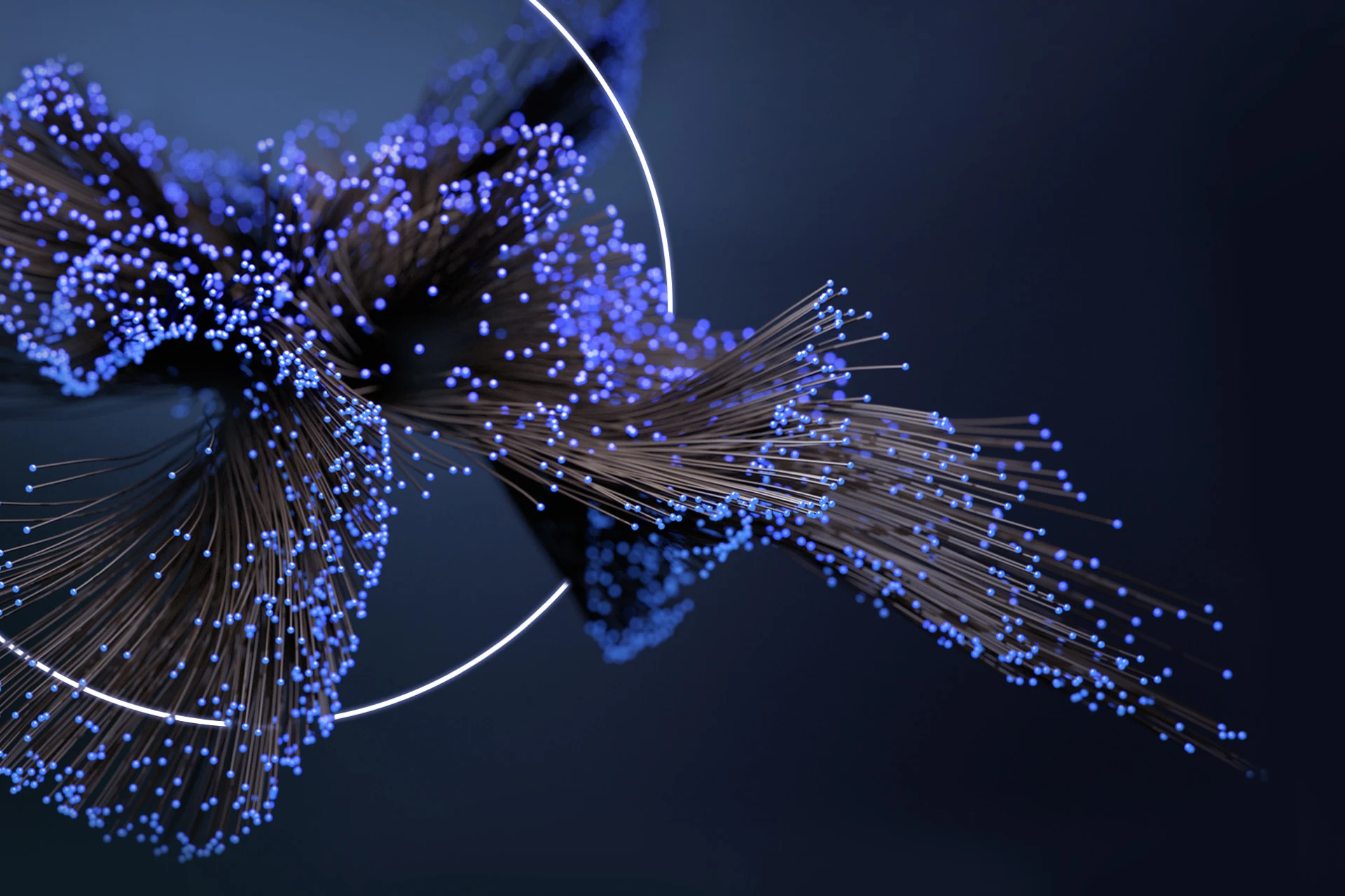 Abstract visualization representing connectivity and efficiency in operations
