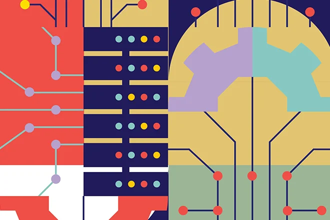 Team member managing IoT dashboards to optimize smart factory operations