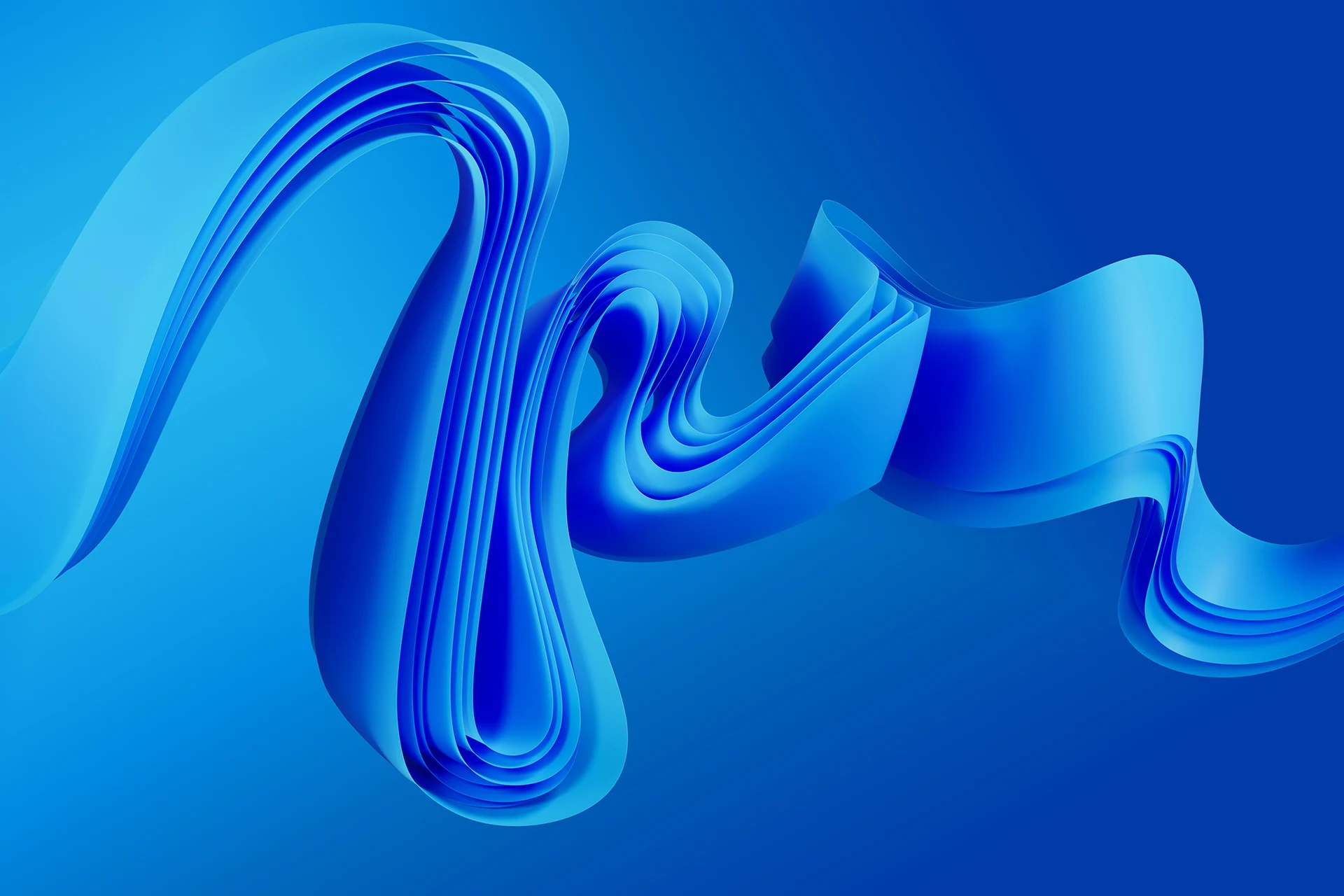 Abstract blue wave patterns representing innovation in sales analytics