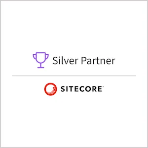 Sitecore Silver Partner logo recognizing Zensar's certification in digital experience solutions