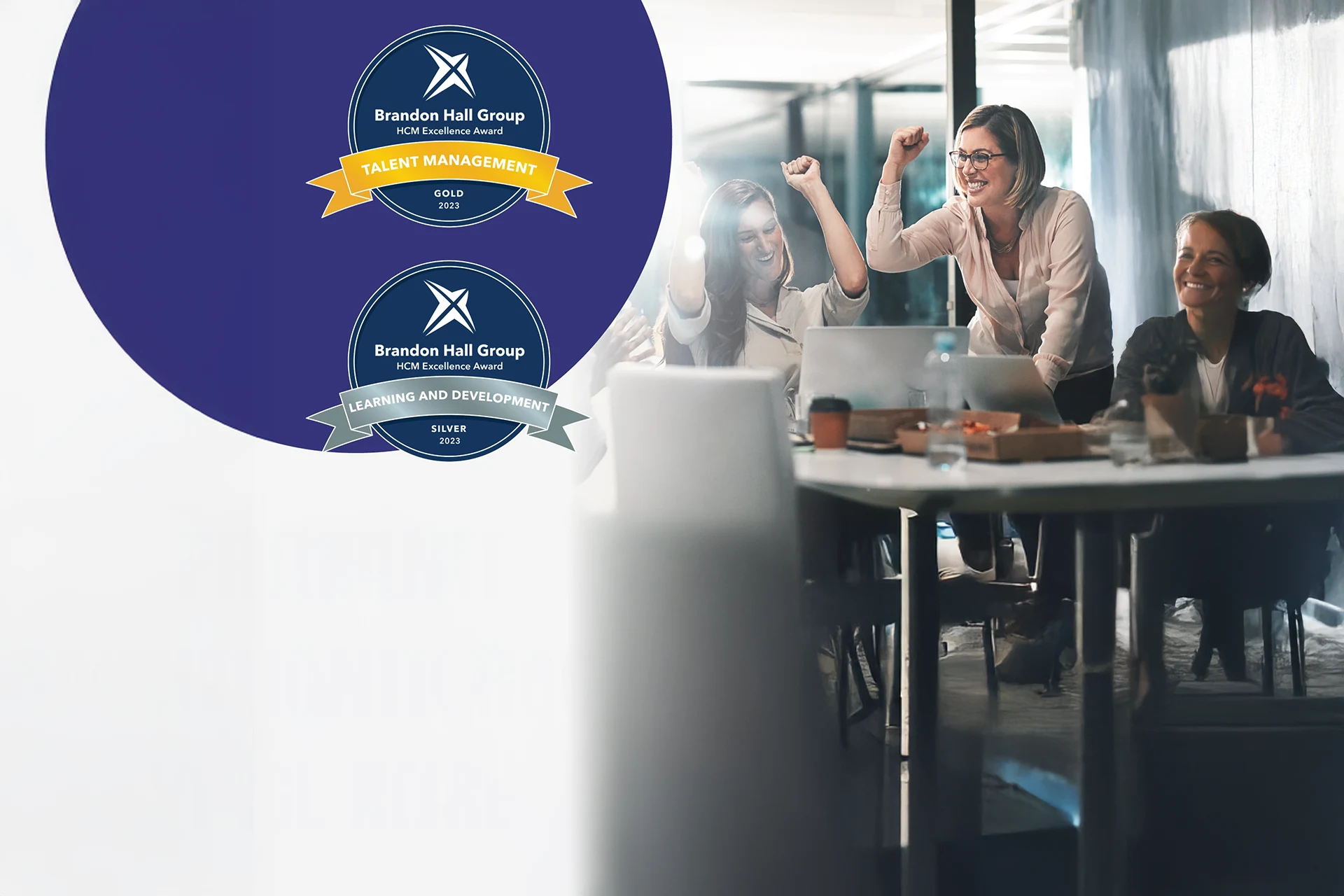 Brandon Hall Group HCM Excellence Awards logos for Talent Management wins
