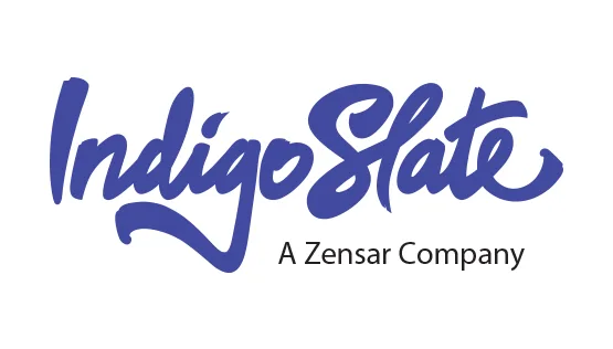 Official typography logo for Indigo Slate digital agency acquired by Zensar