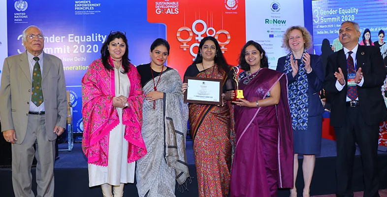 Zensar team accepting UN Global Compact Innovative Practices Award New Delhi