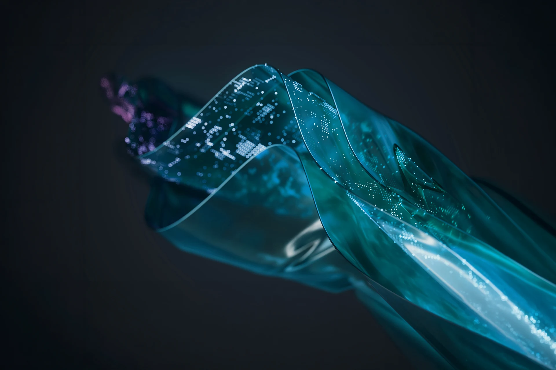 Abstract visualization representing data integration and analytics