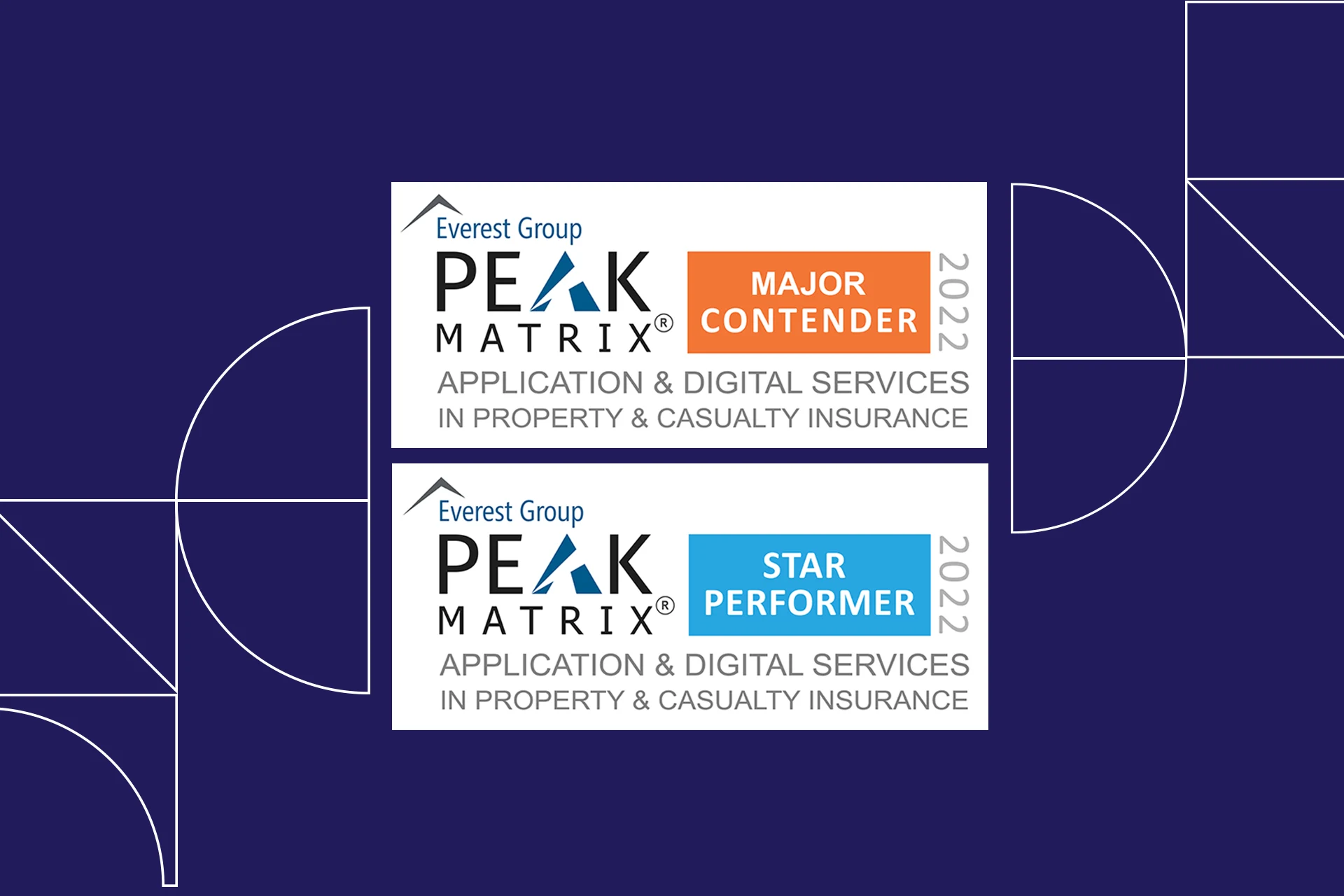 Everest Group PEAK Matrix� badges for Major Contender and Star Performer