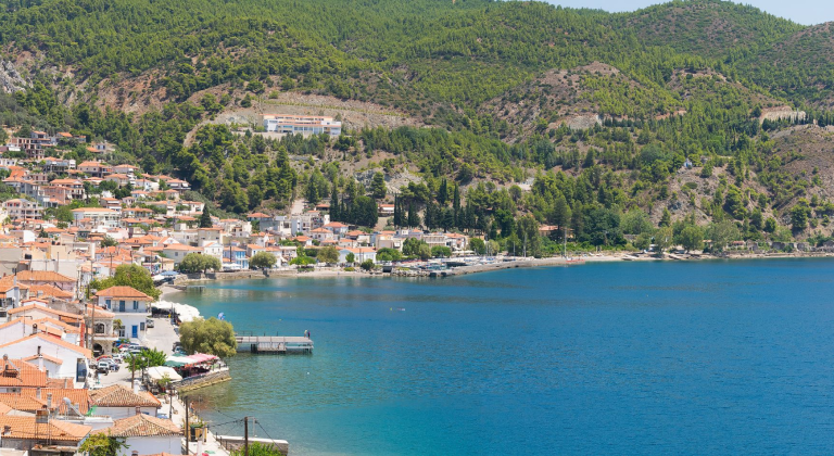 Vakantie op vaste land en Evia