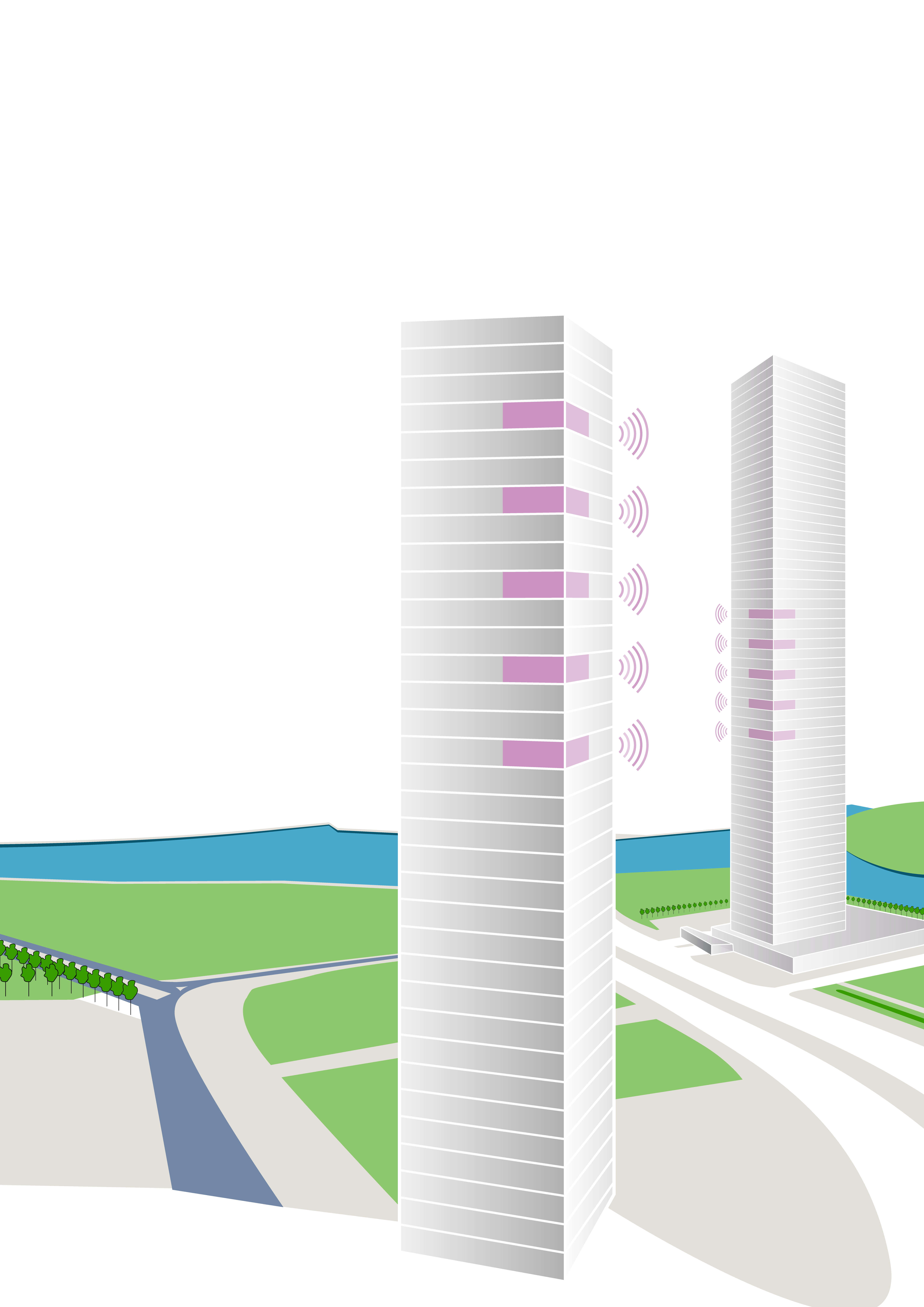 Wunderloop - Digital Twin - Skyscraper with Sensors as Smart Building