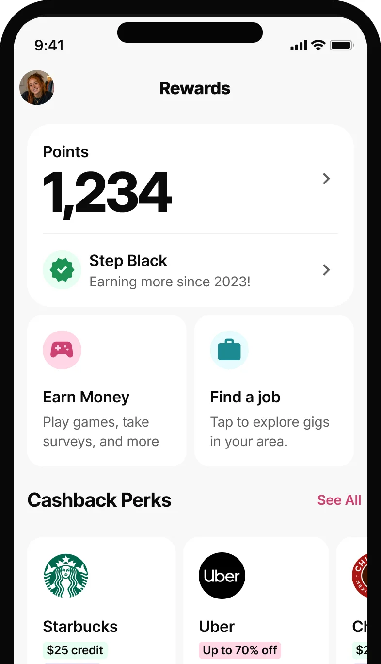 Rewards get paid with step