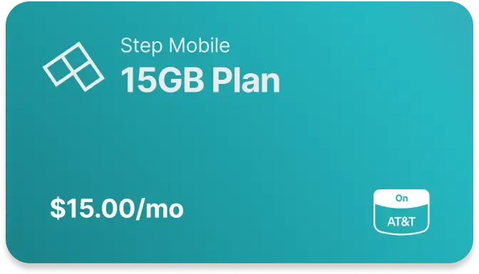 Step Mobile 5GB Prepaid Plan Card