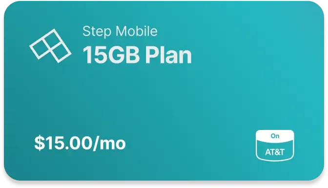Step Mobile 5GB Prepaid Plan Card