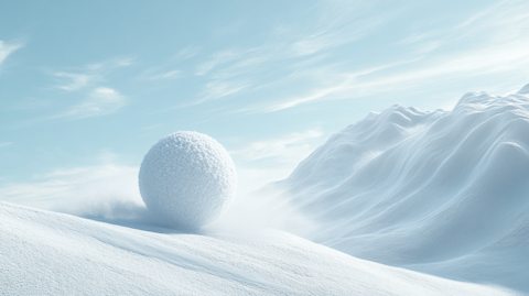 ghanee.step_snowball_rolling_down_a_snowy_hill_motion_conveyed__38667034-d6ea-4be1-8a12-ef30f78b4819.png