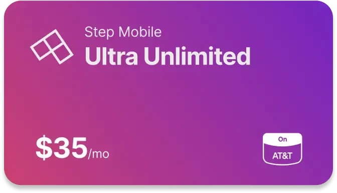 Step Mobile Ultra Unlimited Prepaid Plan Card