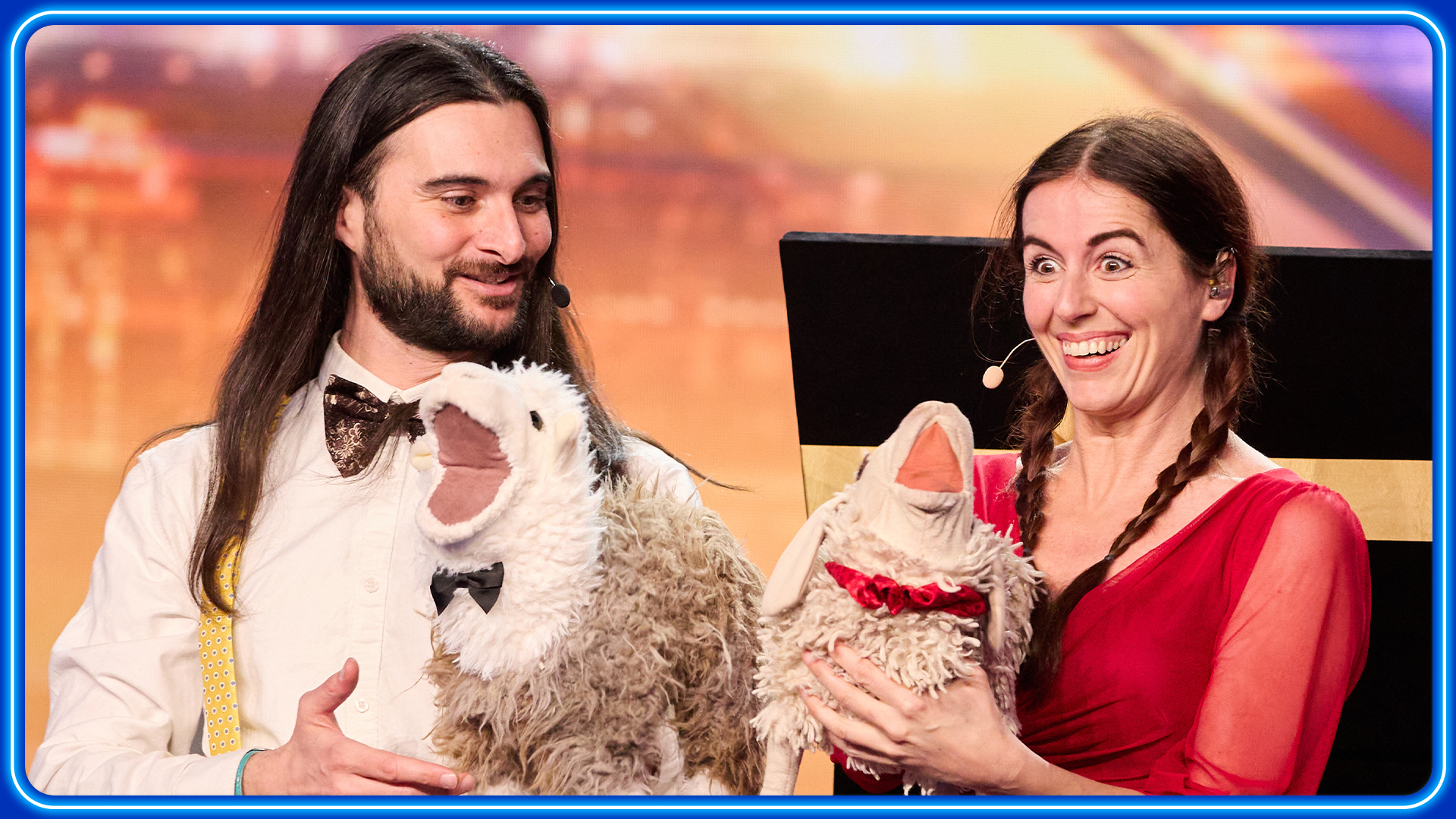 Ventriloquists Daniele & Naimana sing opera with sheep puppets