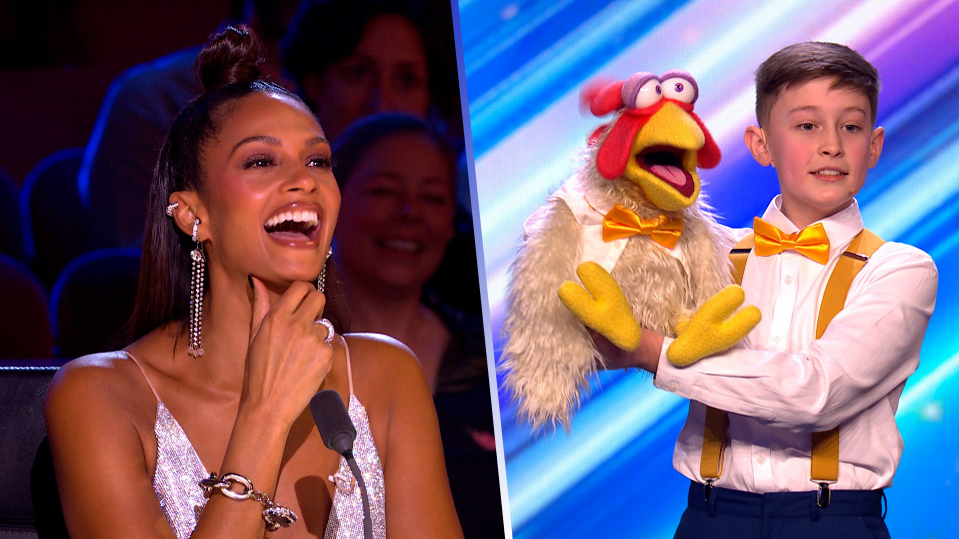 CHEEKY ventriloquist Jamie and his friend Chuck make the audience roar