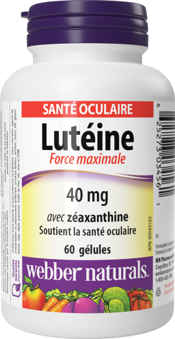 Lutéine avec zéaxanthine Force maximale  40 mg  60 gélules