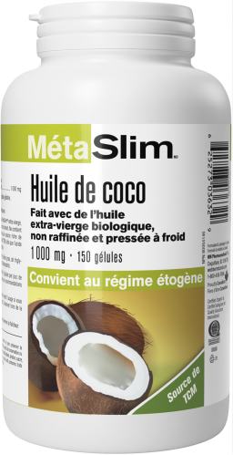 MétaSlim Huile de coco  1 000 mg  150 gélules