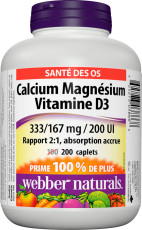 Calcium Magnésium Vitamine D3 Rapport 2:1, absorption accrue 333/167 mg / 200 UI