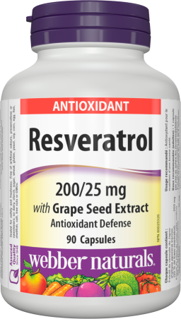 Resveratrol with Grape Seed Extract  200/25 mg  90 Capsules