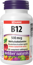 Vitamine B12 500 mcg Arôme naturel de cerise