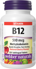 Vitamin B12 500 mcg Natural Cherry Flavour