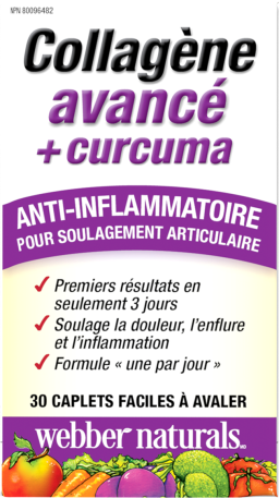 Collagène avancé + curcuma  40 mg UC-II  30 caplets faciles à avaler
