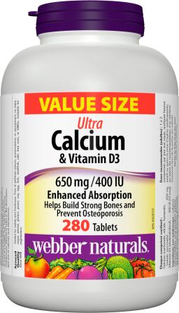 Ultra Calcium  VitaminD3  650 mg / 400 IU  280 Tablets