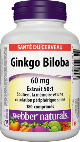 Ginkgo Biloba  60 mg  180 comprimés