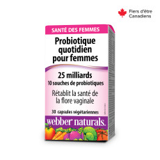 Probiotique quotidien pour femmes 25milliards   30 capsules végétariennes