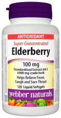 Elderberry Super Concentrated  100 mg  120 Liquid Softgels