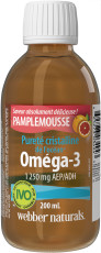 Pureté cristalline de l'océan Oméga-3 1250 mg AEP/ADH Pamplemousse
