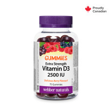 Vitamine D3 Extra-fort   2 500 UI  75 gélifiés baies
