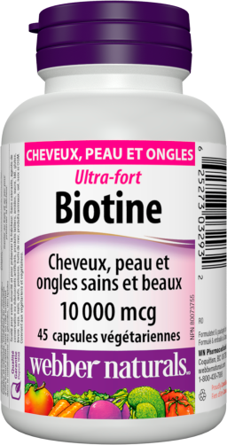 Biotine Extra-fort  10 000 mcg  45 capsules végétariennes
