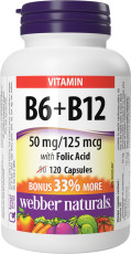 Vitamin B6+B12 with Folic Acid 50 mg/125 mcg
