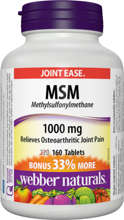MSM Methylsulfonylmethane  1000 mg  160 Tablets