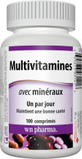 Multivitamines avec minéraux Un par jour   100 comprimés