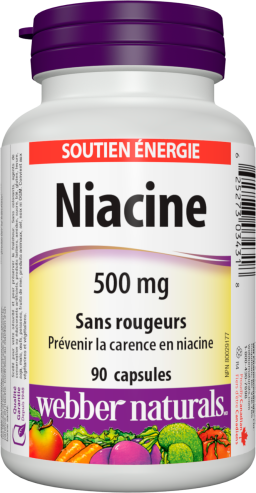 Sans rougeurs Niacine  500 mg  90 capsules