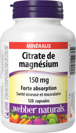 Citrate de magnésium Forte absorption  150 mg  120 capsules
