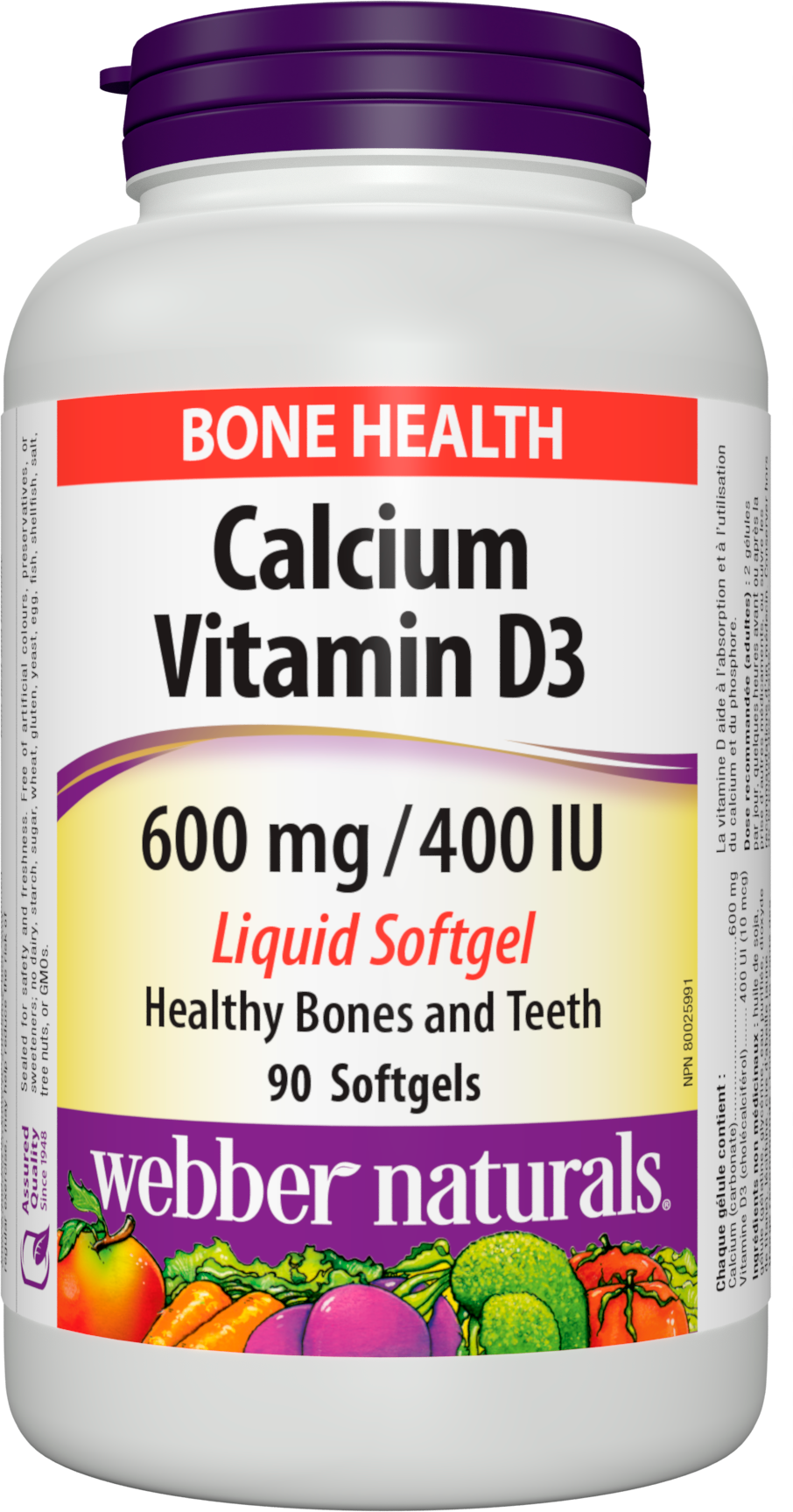 Ver weg Bijbel Joseph Banks Calcium Vitamin D3 600 mg Liquid Softgel | Webber Naturals Canada