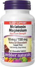 Melatonin Magnesium Maximum Strength 10 mg/150 mg Natural Chocolate