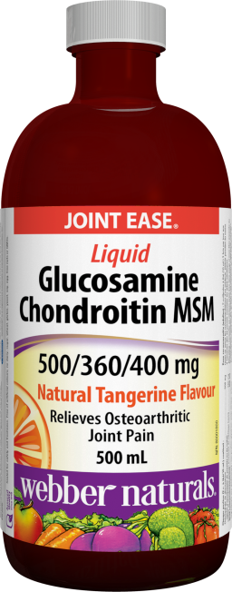 Liquid Glucosamine Chondroitin MSM  500/360/400 mg  500 mL Liquid Natural Tangerine Flavour